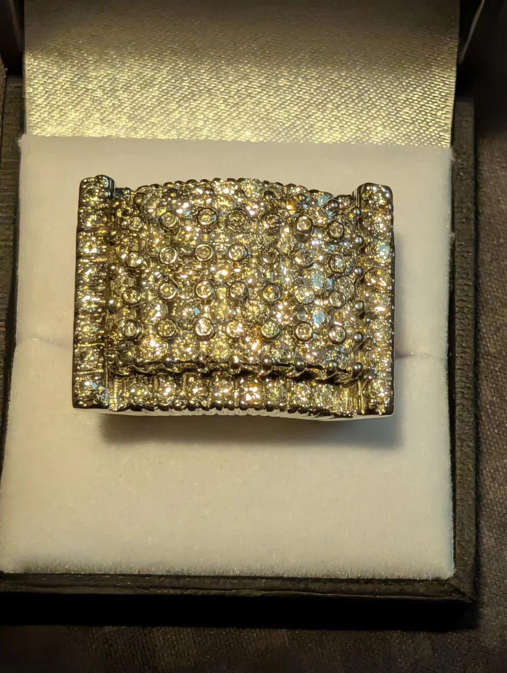 Mens wide band custom made 10k gold pinky ring